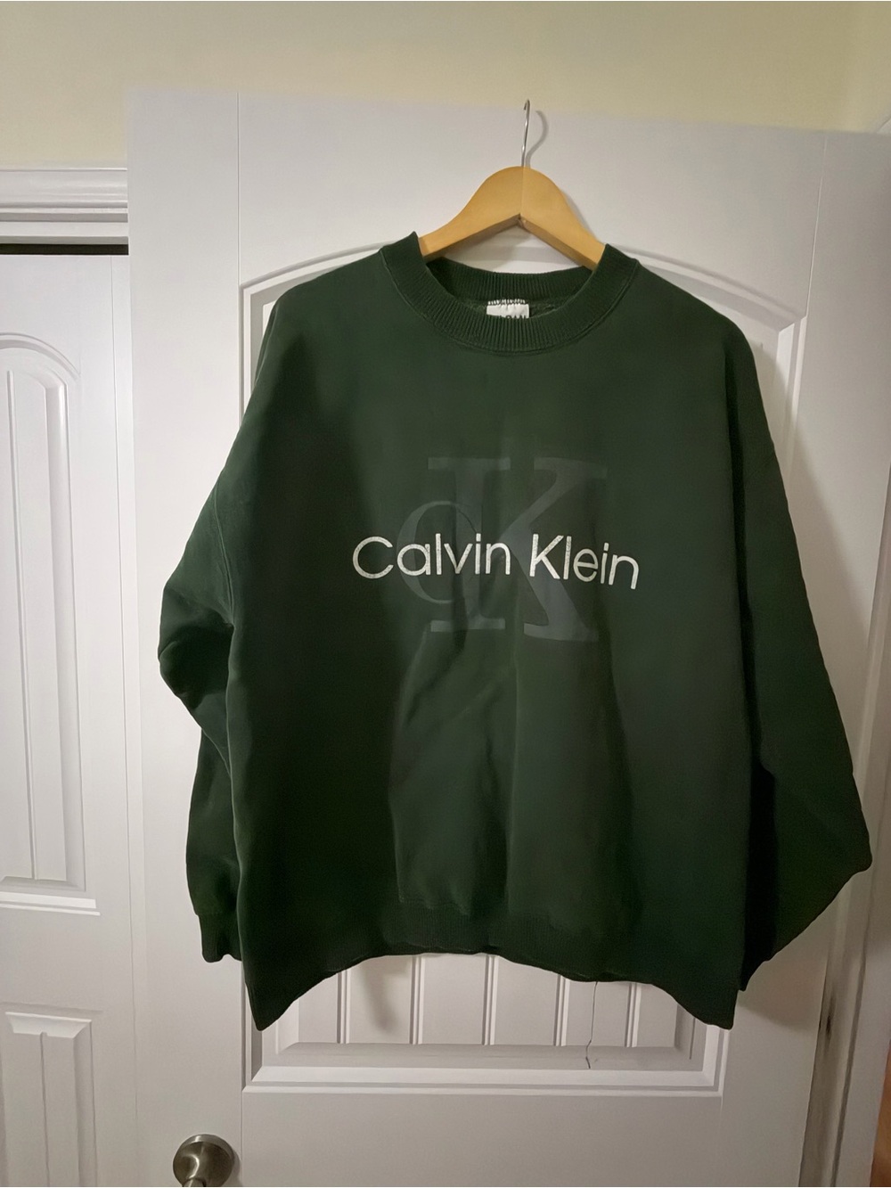 Vintage 90’s Calvin Klein Dark Green Logo Crewneck Sweatshirt